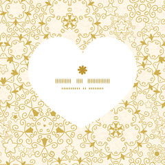 Vector abstract swirls old paper texture heart silhouette