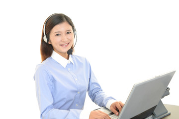 笑顔のオペレーター