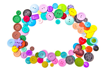 Circle of buttons on White Isolate Background