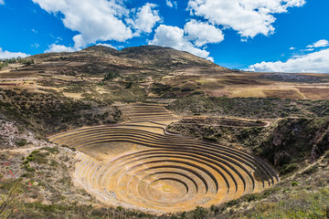 Moray ruins peruvian Andes  Cuzco Peru