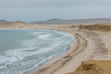 Paracas bay in the peruvian coast at Ica Peru