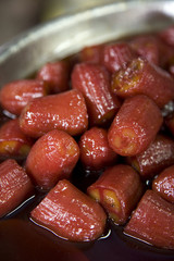Thai style boiled bananas in syrup
