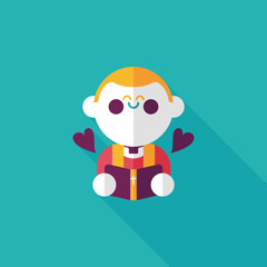 Wedding priest flat icon with long shadow,eps10, presiding over