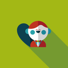 wedding groom flat icon with long shadow,eps10