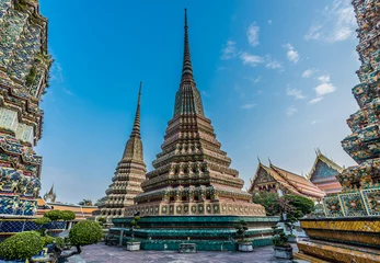 Tuinposter temple interior Wat Pho temple bangkok Thailand © snaptitude