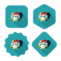 wedding bride flat icon with long shadow,eps10