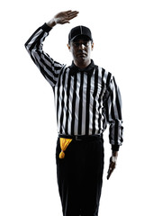 american football referee gestures silhouette