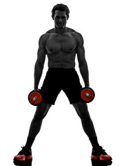 man weights body builders training  exercises