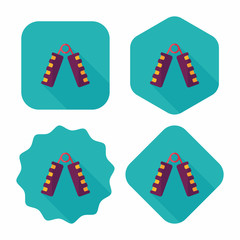 hand fitness equipment flat icon with long shadow,eps10