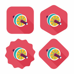 exercise roller flat icon with long shadow,eps10