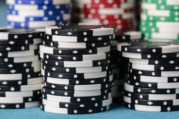 Stacked Poker Chips