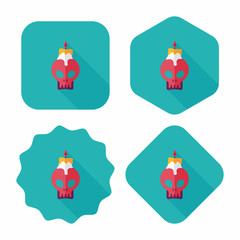 skull candle flat icon with long shadow,eps10