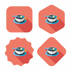 coffee flat icon with long shadow,eps10