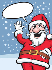 happy waving Santa Claus
