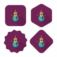snowman flat icon with long shadow,eps10