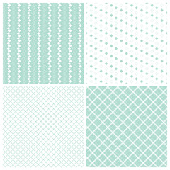 geometric seamless patterns, mint