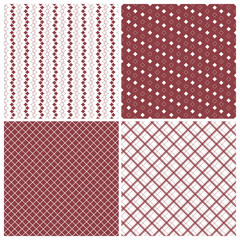 geometric seamless patterns, red