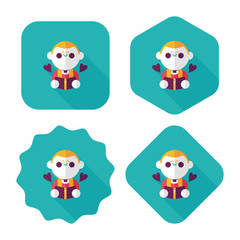 Wedding priest flat icon with long shadow,eps10, presiding over