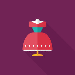 wedding dress flat icon with long shadow,eps10