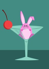 Bunny in a glass