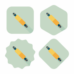 kitchenware rolling pin flat icon with long shadow,eps10