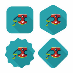 Pet Clothes flat icon with long shadow, eps10