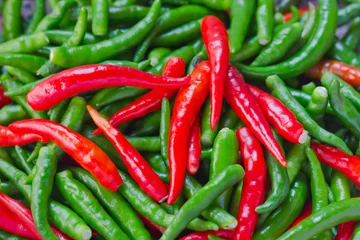 Fotobehang A heap of fresh chili peppers © kdshutterman