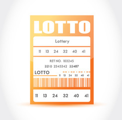 lotto ticket illustration design