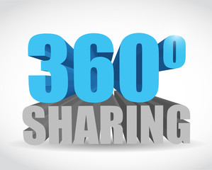 360 sharing sign illustration design