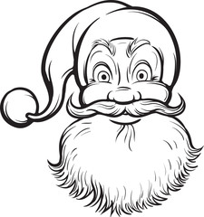 Coloring Book cheerful Santa Claus