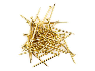 Pile of golden nails
