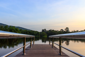 bridge outdoor into lake