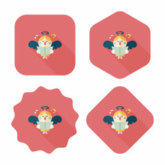 angel flat icon with long shadow, eps10