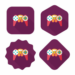 Game controller flat icon with long shadow,eps10