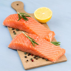 frisches Lachsfilet