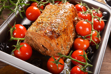 roasted pork loin stuffed with prune