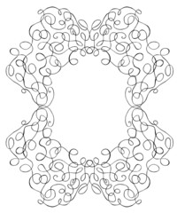 abstract tracery frame painted by hand. Vector