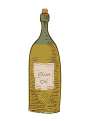 Olive oil,Hand drawn, Illustration