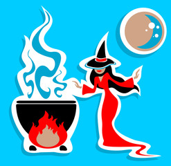witch and cauldron