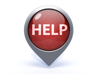 help circular icon on white background