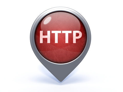 http circular icon on white background