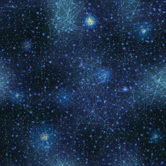 Space with glow stars background.