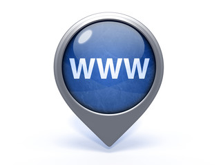 www circular icon on white background