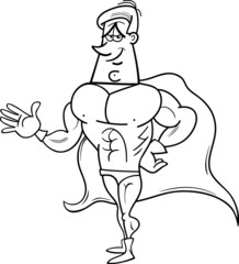 superhero cartoon coloring page