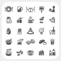 Food and Dessert icons set