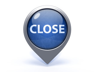 close circular icon on white background