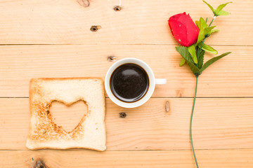 Romantic breakfast