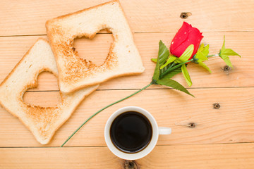Romantic breakfast