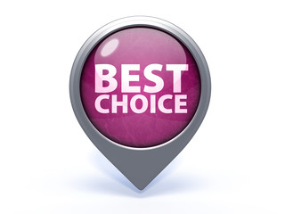 Best choice circular icon on white background