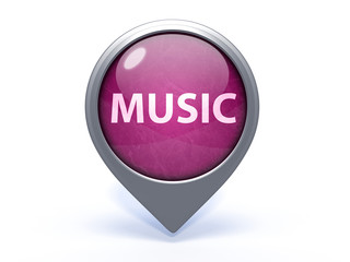 music circular icon on white background